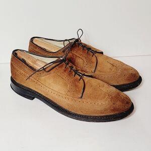 Allen Edmonds MacNeil Chestnut Suede Wingtip Oxford Size 10 D